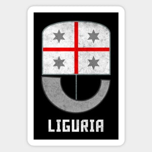 Liguria Italia / Region Flag Faded Style Design Magnet